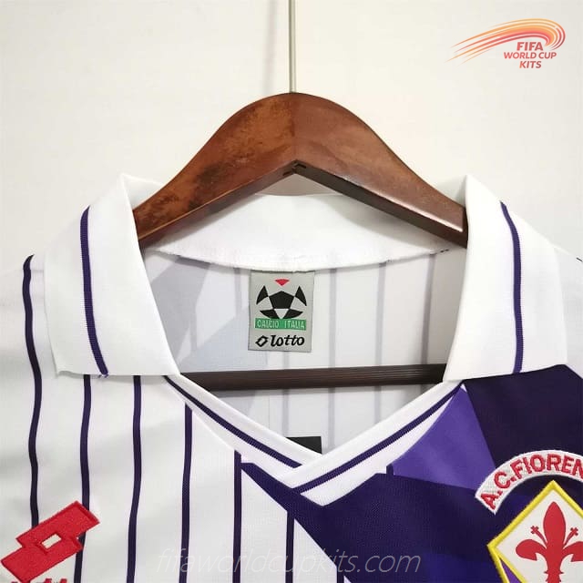Fiorentina 91-92 Away White Football Kit