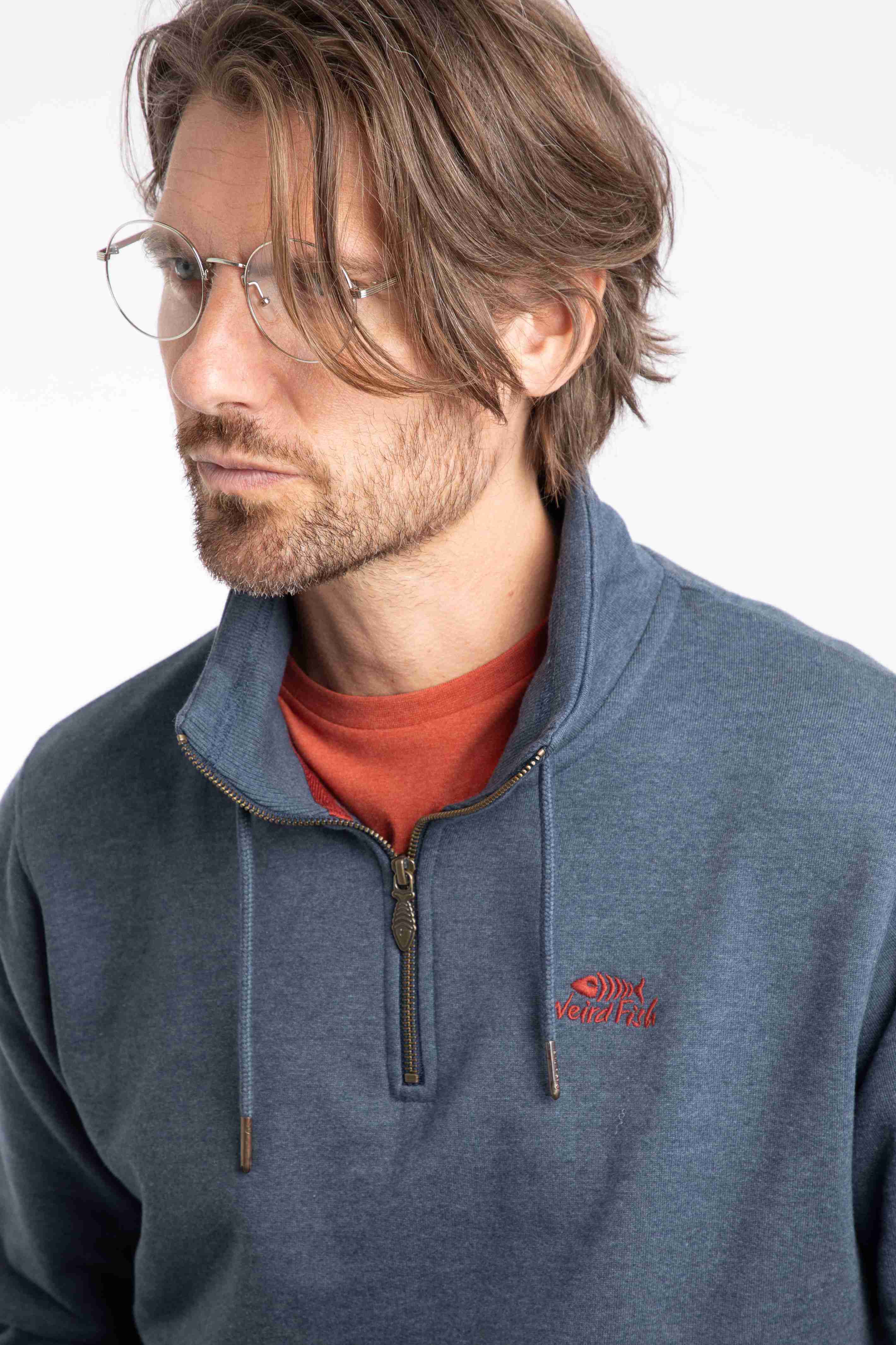 Brampton 1/4 Zip Sweatshirt Navy