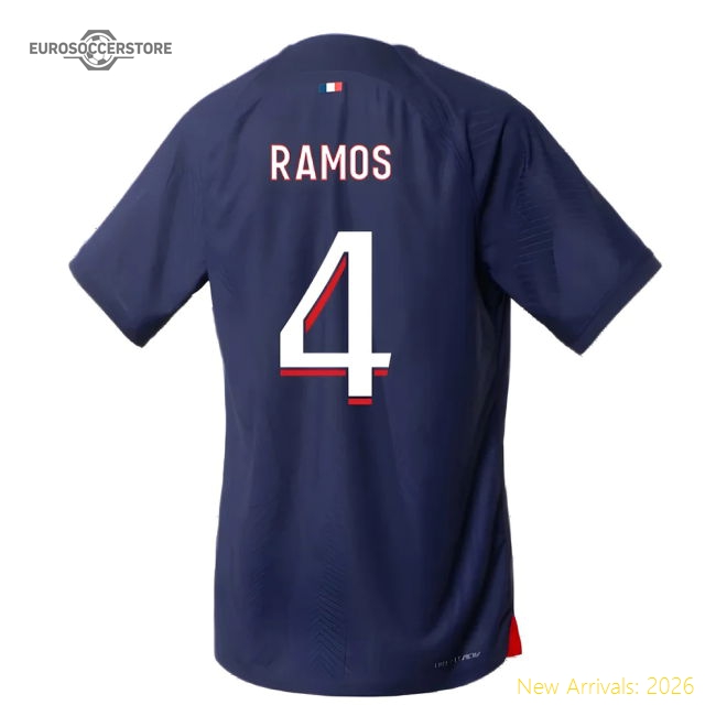 Authentic 2023-2024 Psg Home Match Authentic Shirt (Sergio Ramos 4)