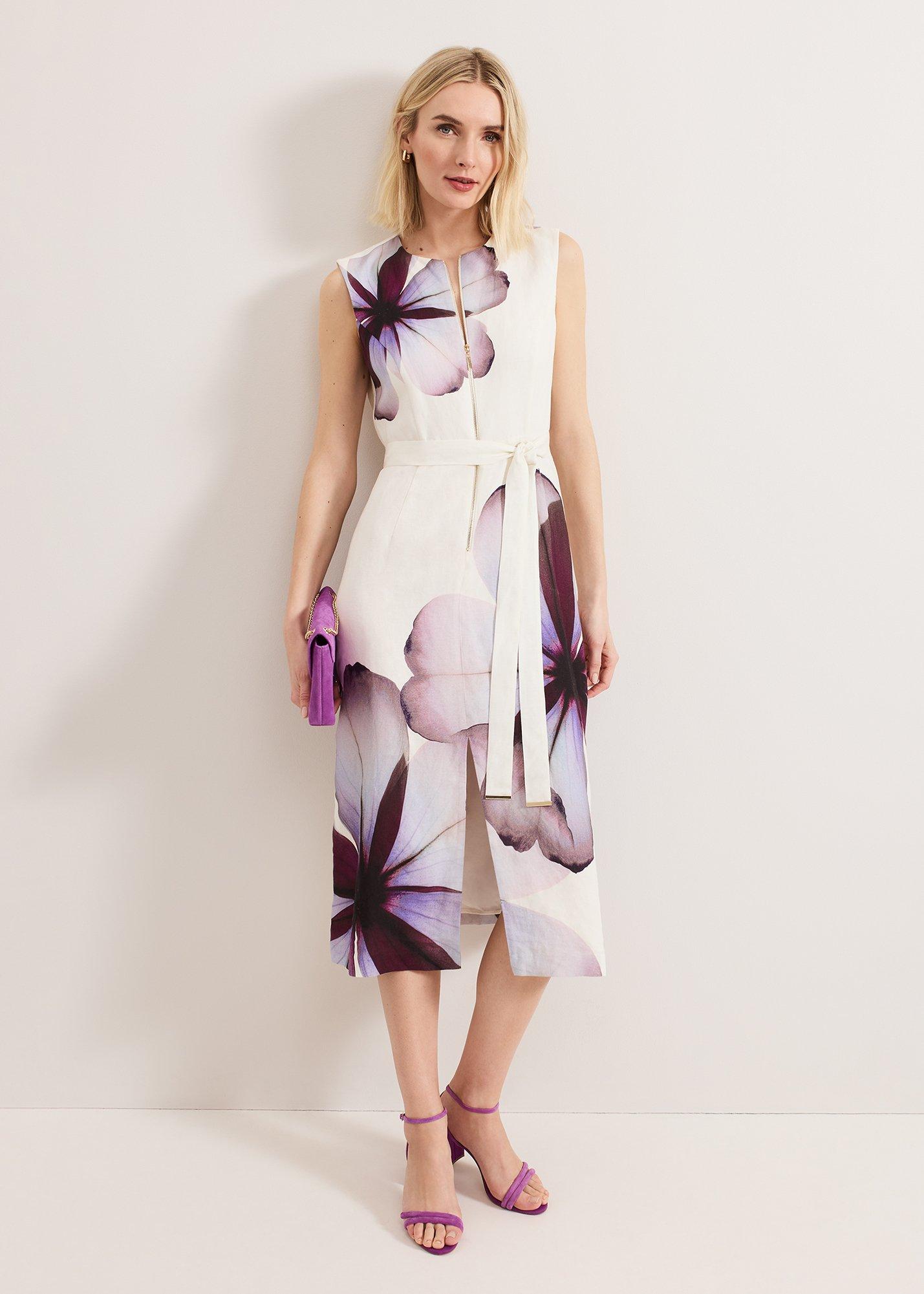 Nina Placement Linen Dress