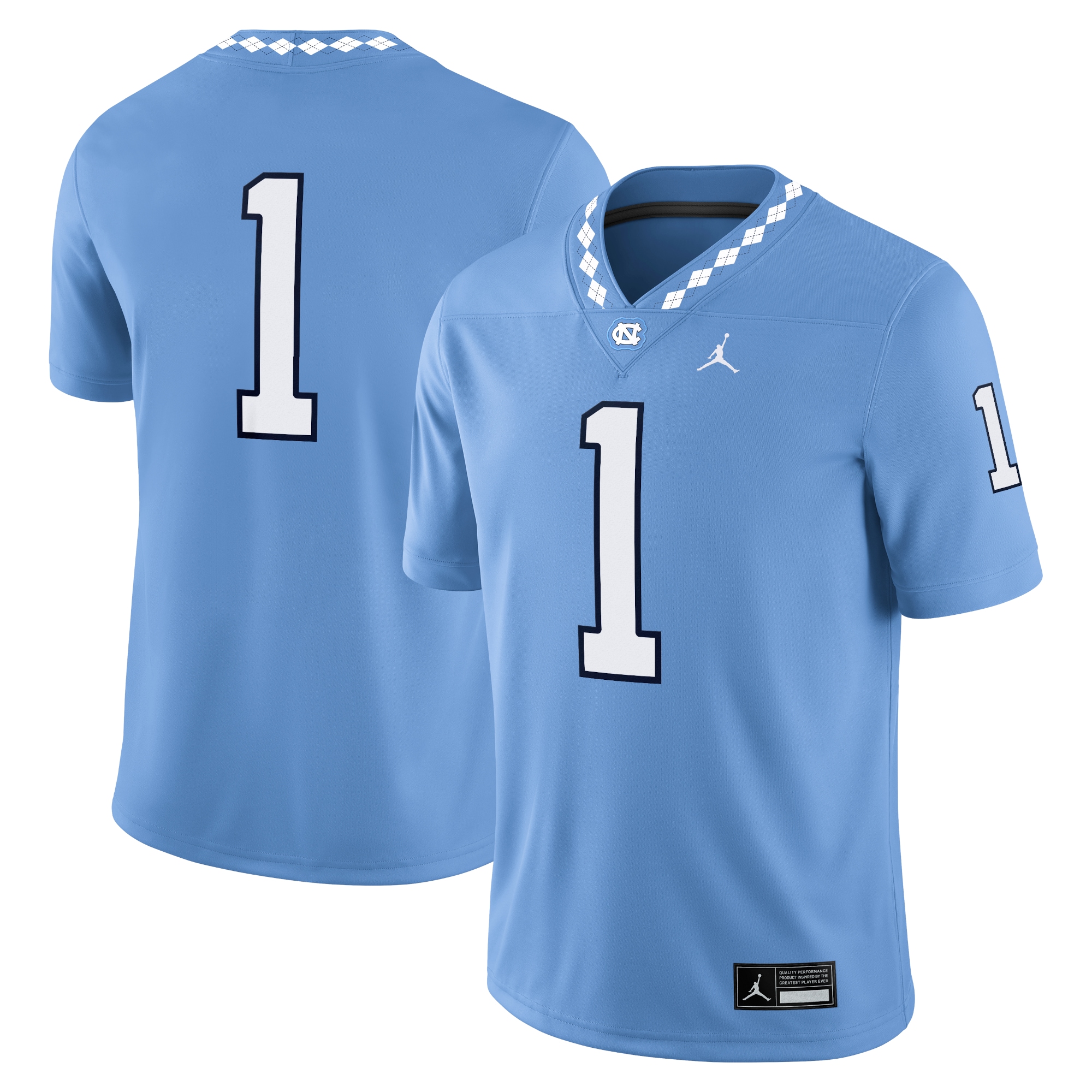 [NJP] Women's North Carolina Tar Heels Game Jersey - Carolina Blue