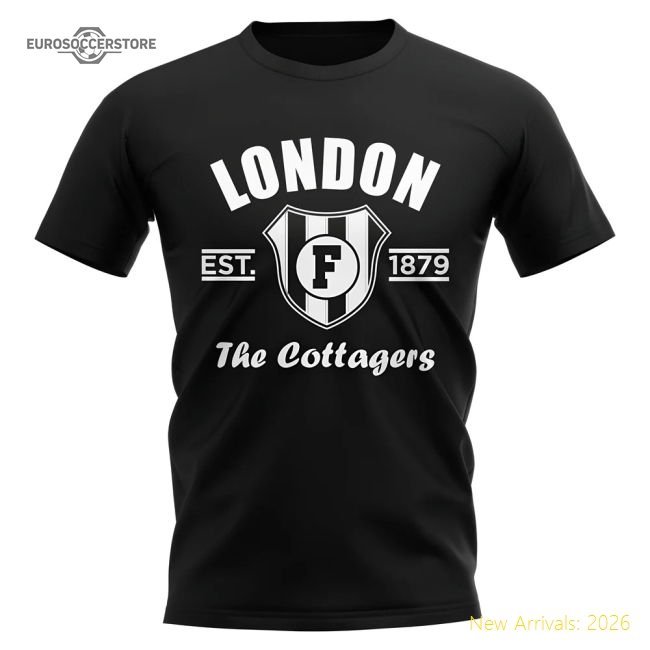 Premium Fulham Established Football T-shirt (black) - Premium Quality