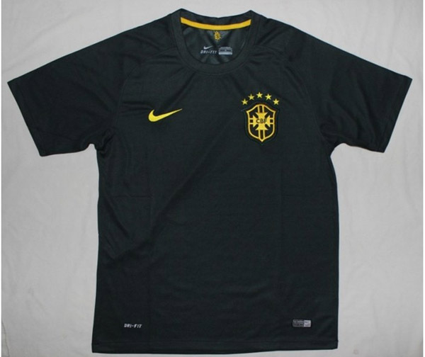 2014 World Cup Brazil Black 3rd Soccer Jersey Football Shirt - World