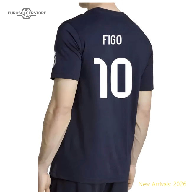 Supporter 2025-2026 Real Madrid Us Tee (Navy) (Figo 10)