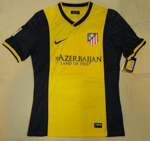 Advanced Fabric 13-14 Atletico Madrid Away Yellow ShirtPlayer Version
