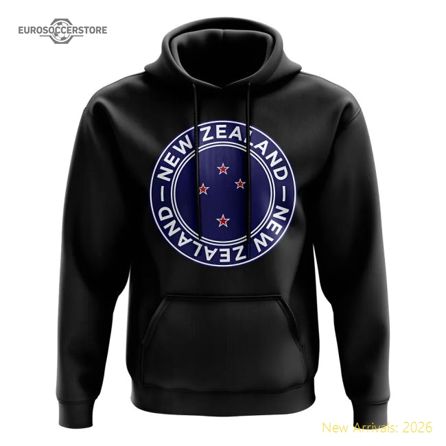 New Zealand Football Badge Hoodie (Black)