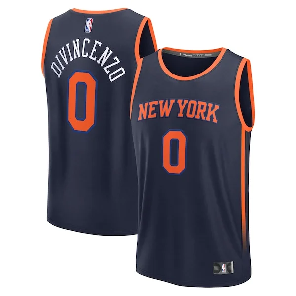 Donte DiVincenzo NYK Replica Jersey - top-tier NBA - Navy game-day