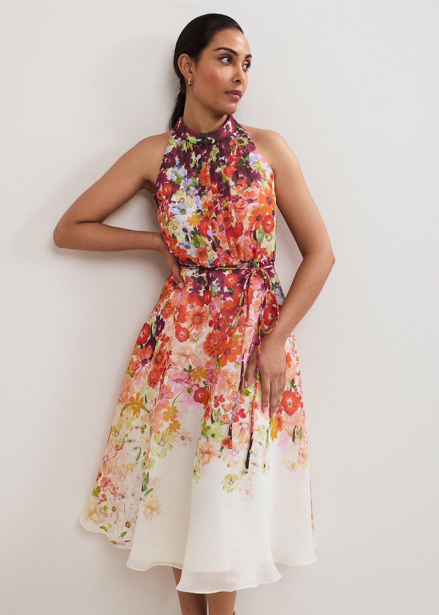 Petite Bethany Floral Print Dress