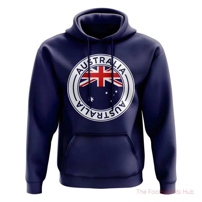 Men Australia Football Badge Hoodie (Navy)