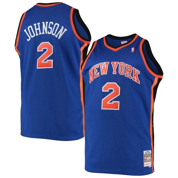 Official Larry Johnson NYK Basketball Jersey - Blue - Licensed Product