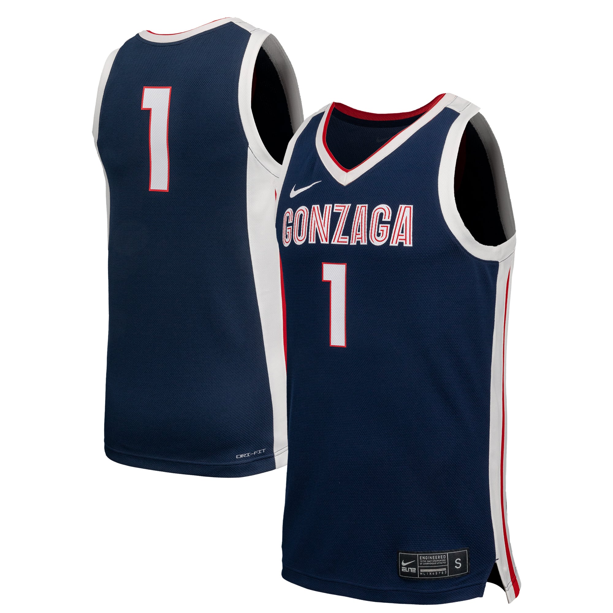 Gonzaga Bulldogs Nike Replica Basketball Jersey - Navy