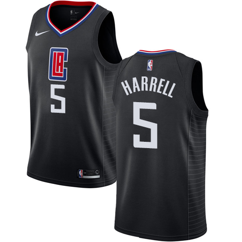 Nike Los Angeles Clippers #5 Montrezl Harrell Black NBA Swingman Statement Edition Jersey Mens