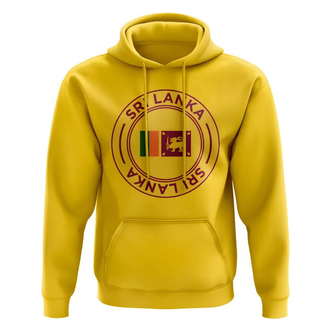 World-Class Sri Lanka Football Badge Hoodie (Yellow)