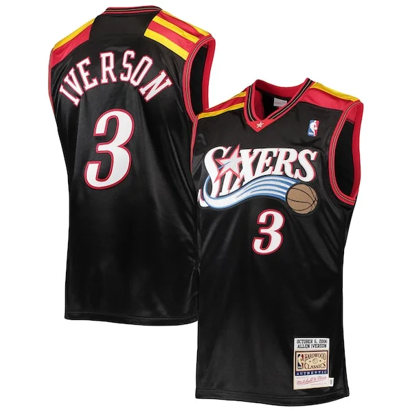 Allen Iverson PHI Authentic Jersey - trendy Basketball - Red #1