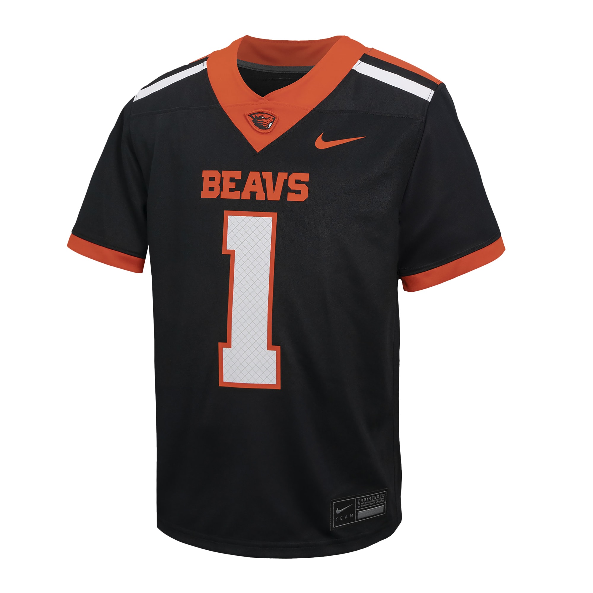 #1 Oregon State Beavers Youth Untouchable Football Jersey - Black