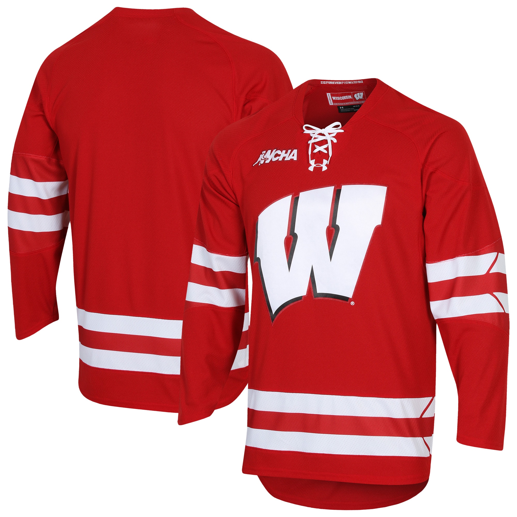 [DDG] Youth Wisconsin Badgers Replica Hockey Jersey - Red