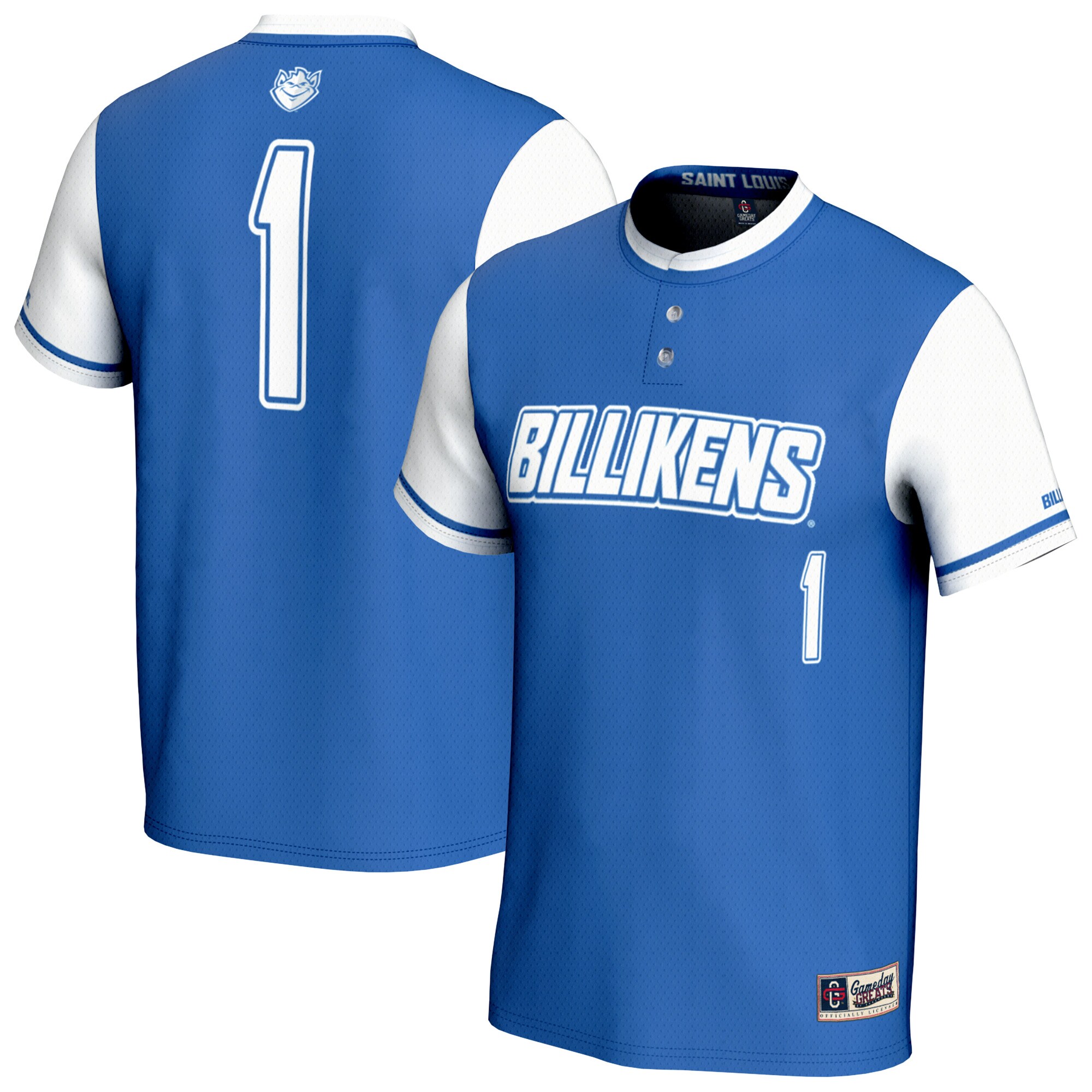 [DDG] Saint Louis Billikens GameDay Greats Youth Lightweight Collegiate Softball Fashion Jersey - Blue