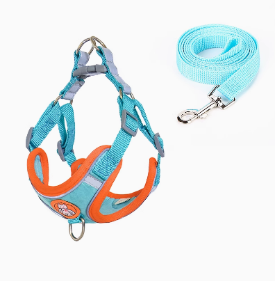 French Bulldog Harness Leash Set – Adjustable Soft Vest No-Pull