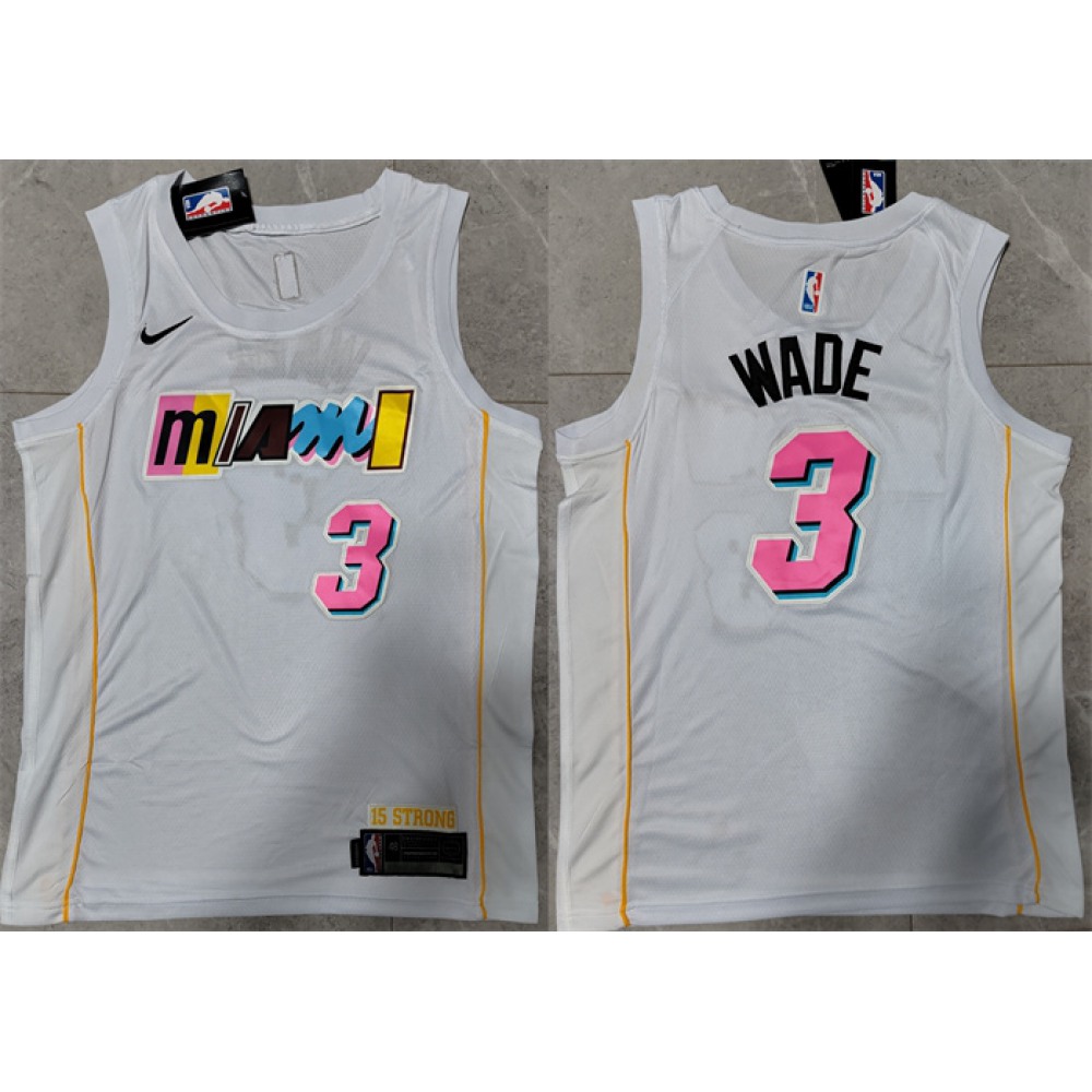 Exclusive Men's Miami Heat #3 Dwyane White Basketball Jersey