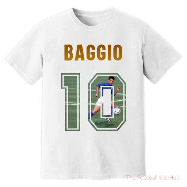 Roberto Baggio Italy Name and Number T-Shirt (White)