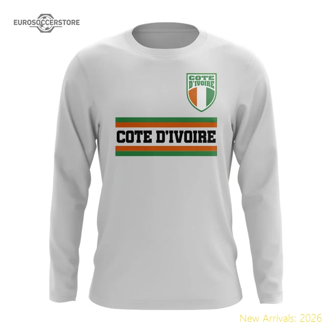 Ivory Coast Core Football Country Long Sleeve T-shirt (white)