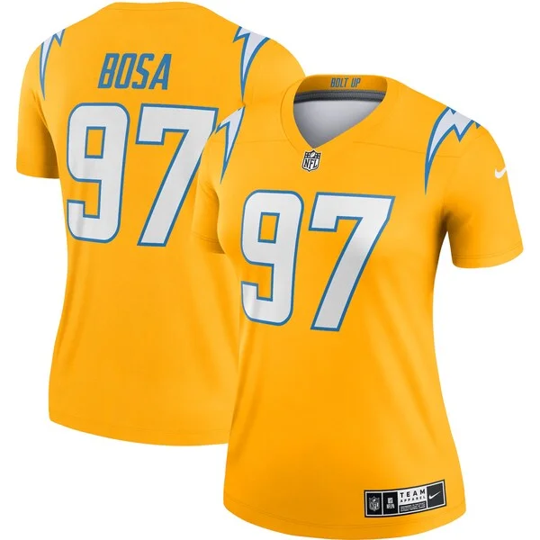 None Joey Bosa  Jersey - Gold | NFL Player Jersey | NFL Football