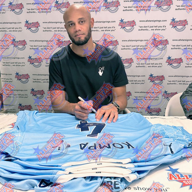 Adult Manchester City FC Kompany Signed Shirt