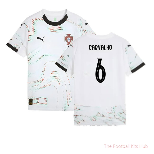 [SJH] 2025/26 Portugal Away Shirt (Kids) (Carvalho 6)