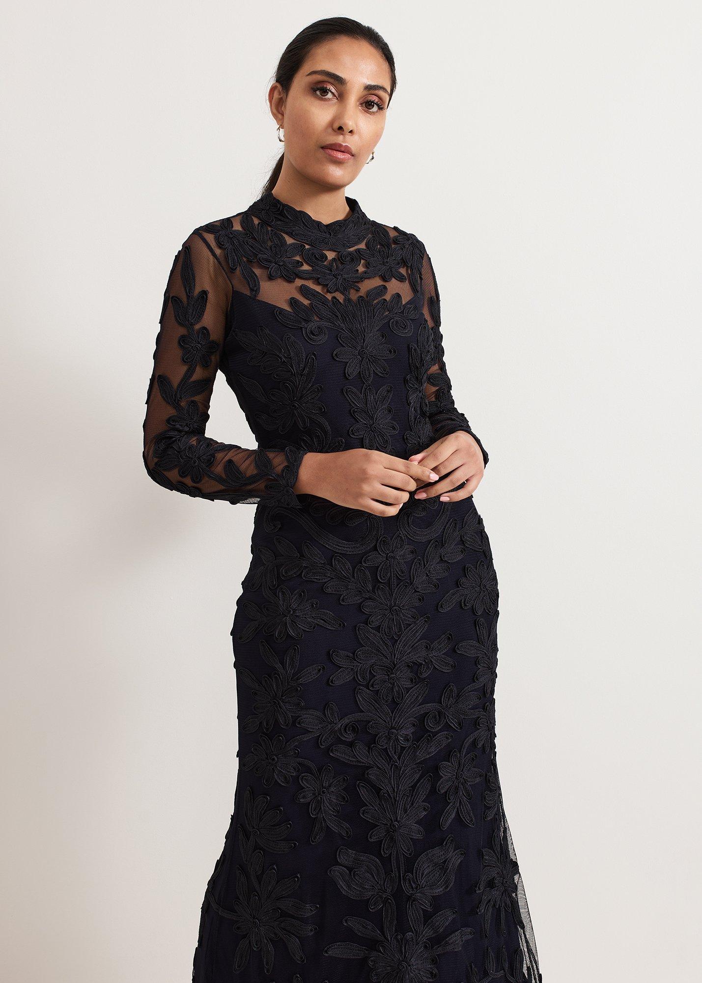 Petite Geneve Tapework Maxi Dress