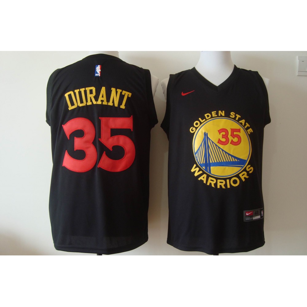 Premium Golden State Warriors Kevin Durant35 Black Jersey - - Basketball Fan Gear