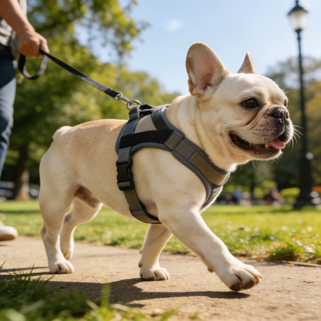 French Bulldog outdoor walk