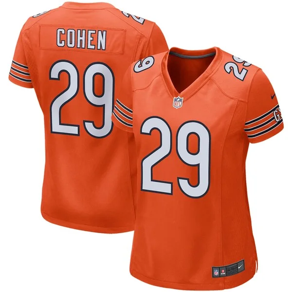 None Tarik Cohen Game Jersey - Orange | NFL Player Jersey | NFL Footba