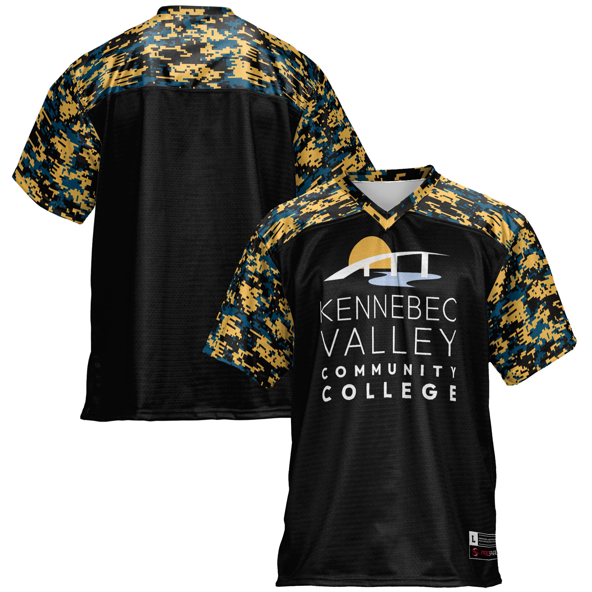 Kennebec Valley Community College GameDay Greats Youth Football Jersey - Black