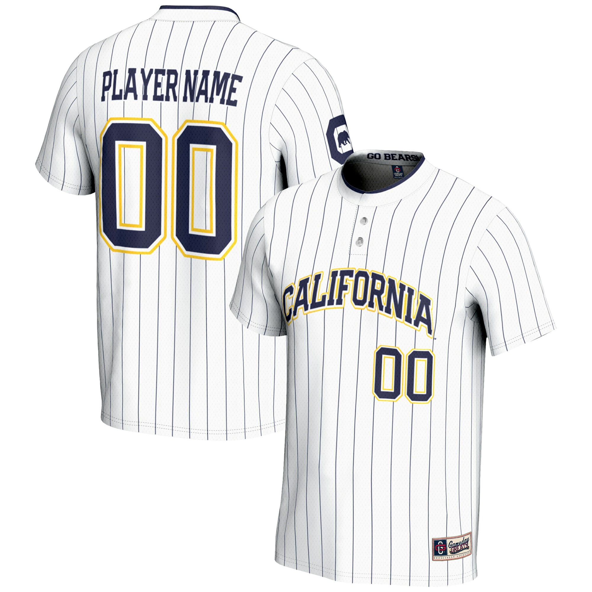 [NJP] Women's Cal Bears GameDay Greats NIL Pick-A-Player Lightweight Softball Jersey - White