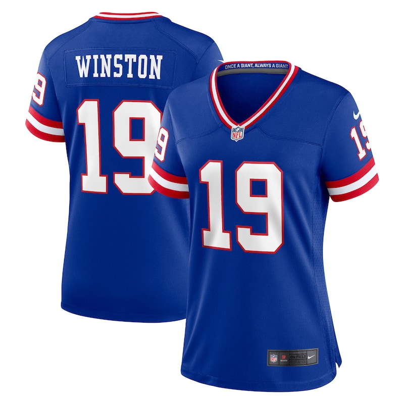 None Jameis Winston NY Giants Timeless Top-Grade Jersey Game Day Wear
