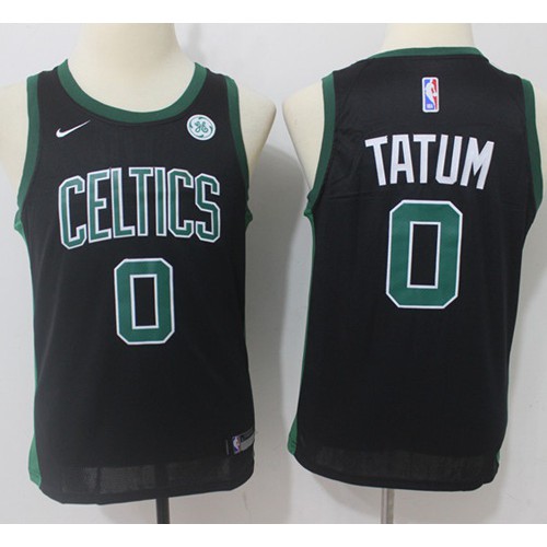 Durable BOS Jayson Tatum #0 2024 Statement Swingman NBA Jersey Black