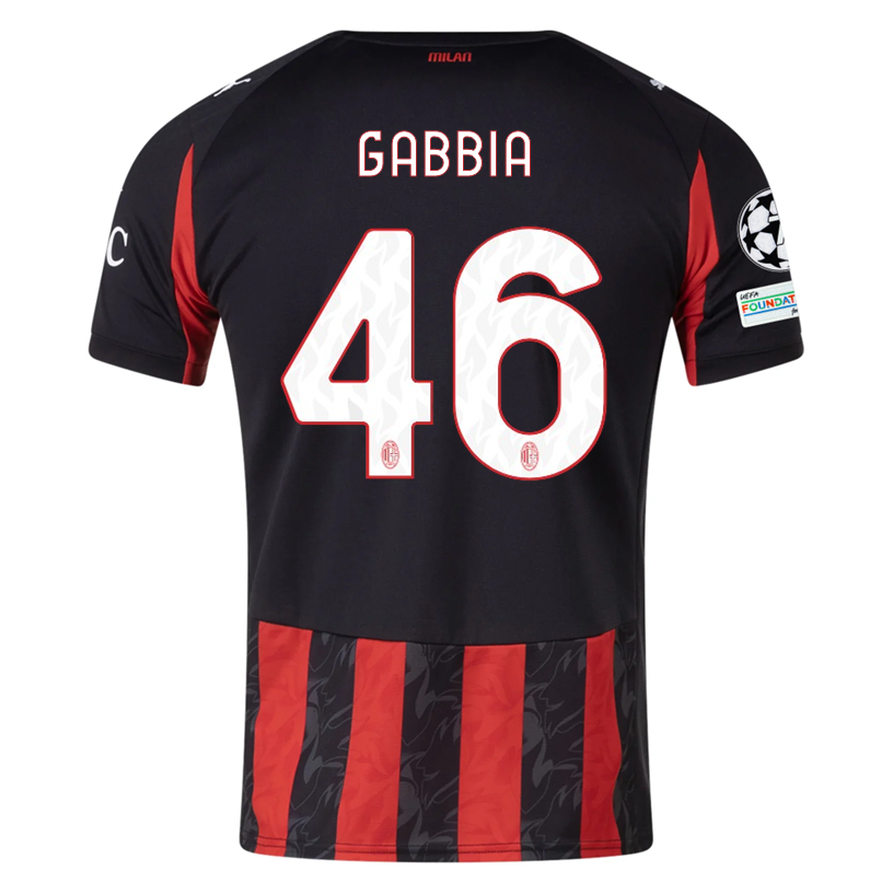 AC Milan Patches 2025-2026 UCL Home Jersey – Authentic Shirt