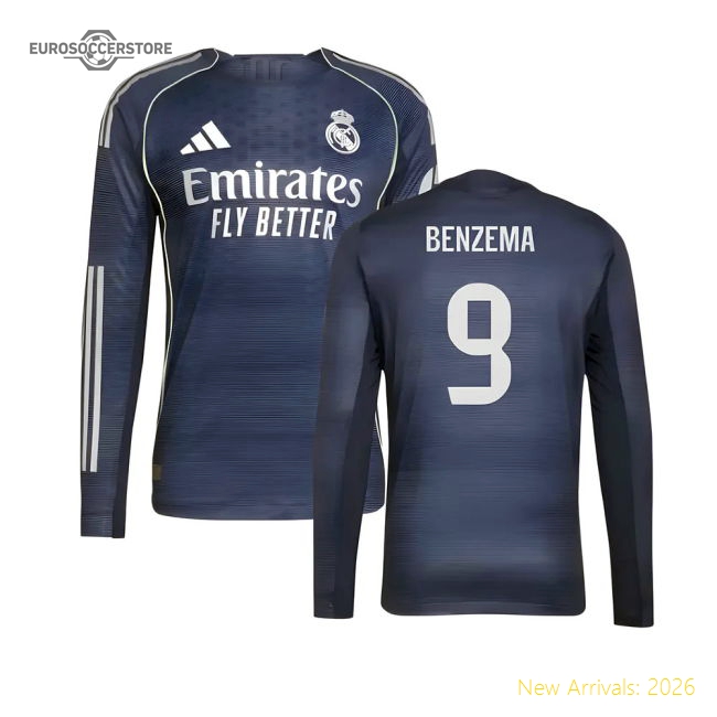 Real Madrid Benzema Elite Away Jersey Primera Division Climacool