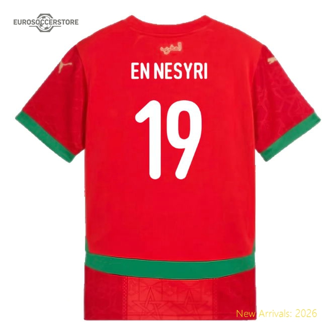 2024-2025 Morocco Home Shirt (Kids) (En Nesyri 19)