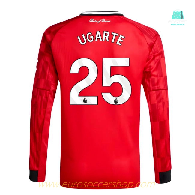 2025-2026 Man Utd Long Sleeve Home Shirt (Kids) (Ugarte 25)