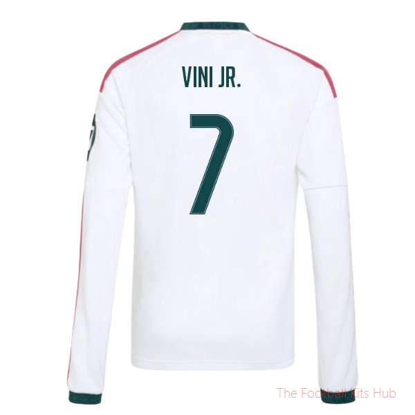 Real Madrid 2026-2027 Long Sleeve Home Shirt (Kids) (Vini Jr. 7)