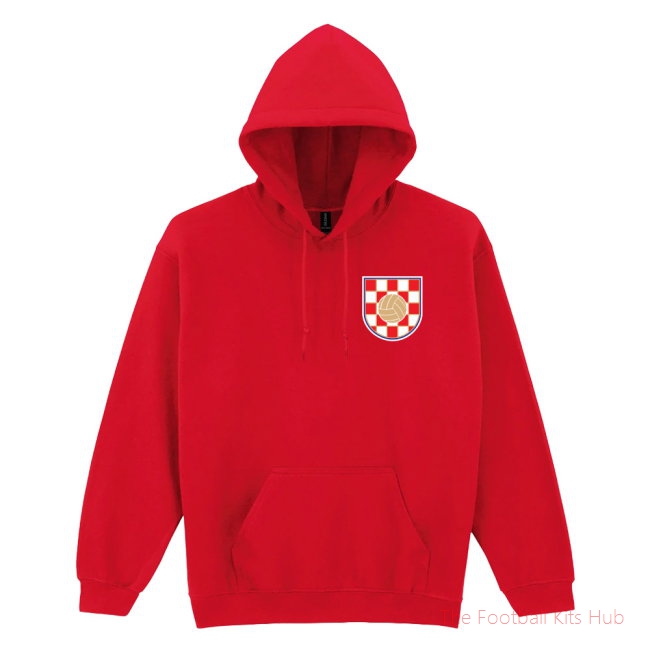Men Croatia Logo Hoody (Red) UEFA Euro
