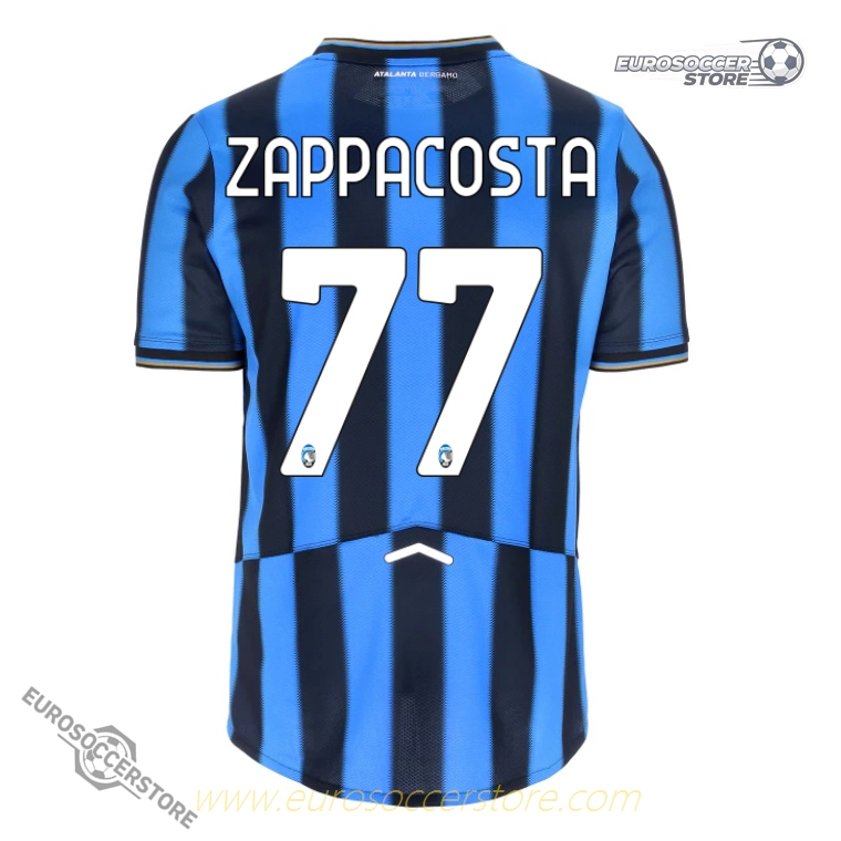 Atalanta's 25-26 Home Jersey featuring ZAPPACOSTA with the number 77.