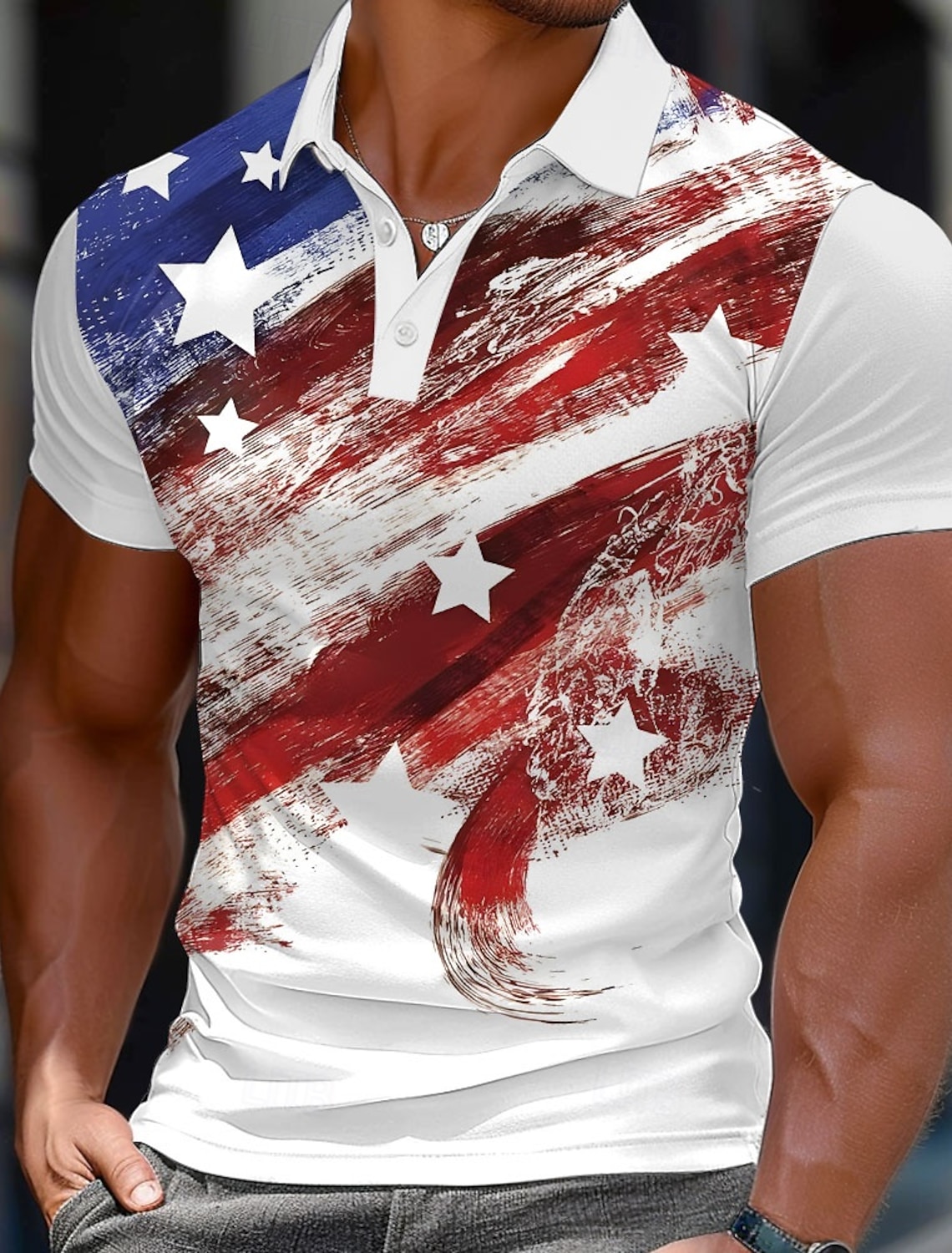 Men's 4th of July U.S. 250th Anniversary Eagle US Flag Shirt Waffle Shirt Casual Shirt Long Sleeve Vintage Retro Dailywear Holiday Summer Spring Turndown 3D Print Textured Button Up Shirts Black Red
