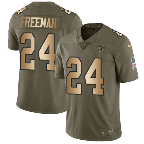 NFL A F Falcons #24 Devonta Freeman Team Color Limited Jersey - Aut...