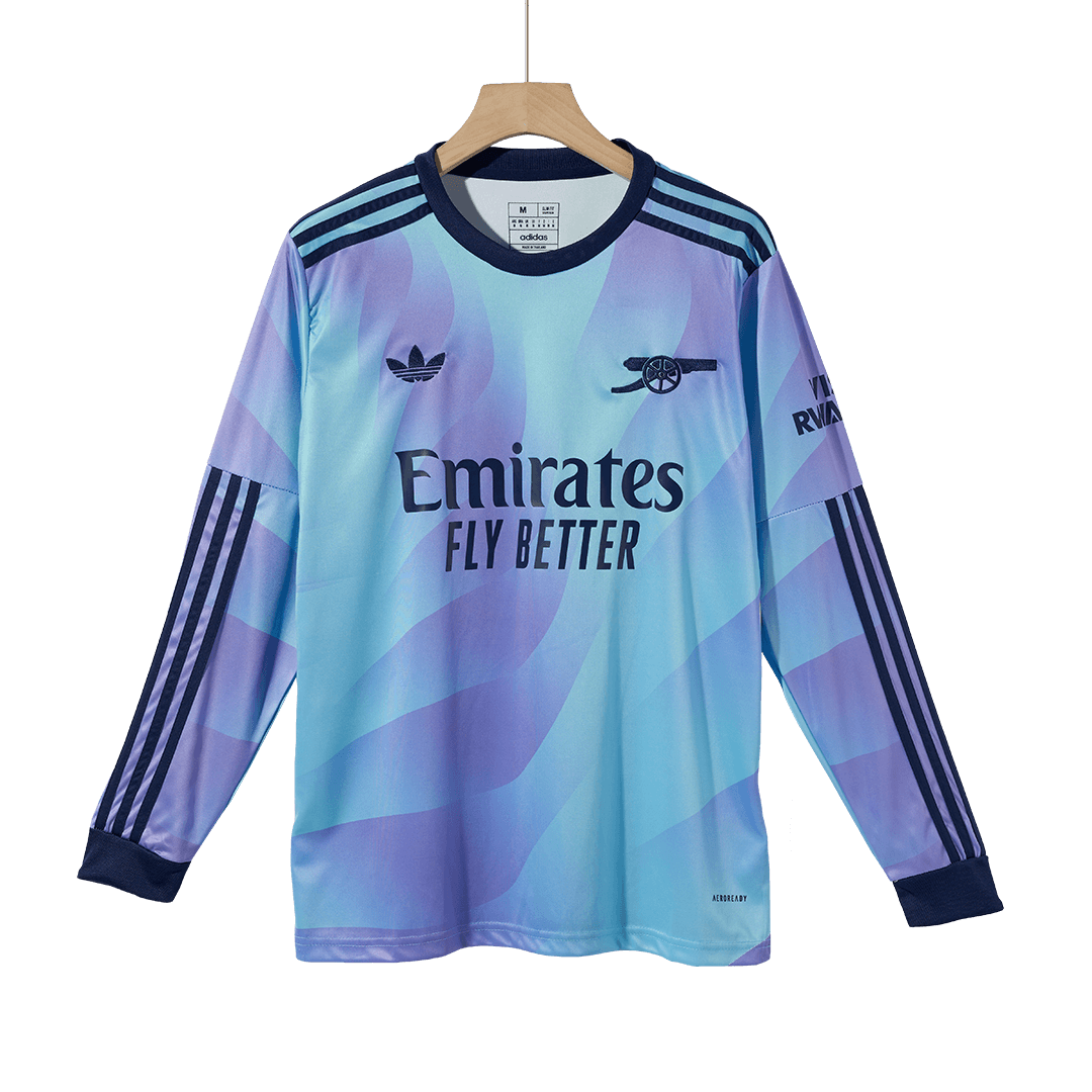 Arsenal Third Away Long Sleeve  Soccer Jersey 2024/25 Authentic Kit