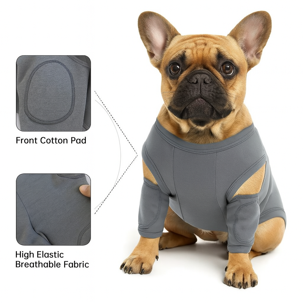Guardix Frenchie Anti-Lick Wound Sleeve – Durable Protective Leg Cuff