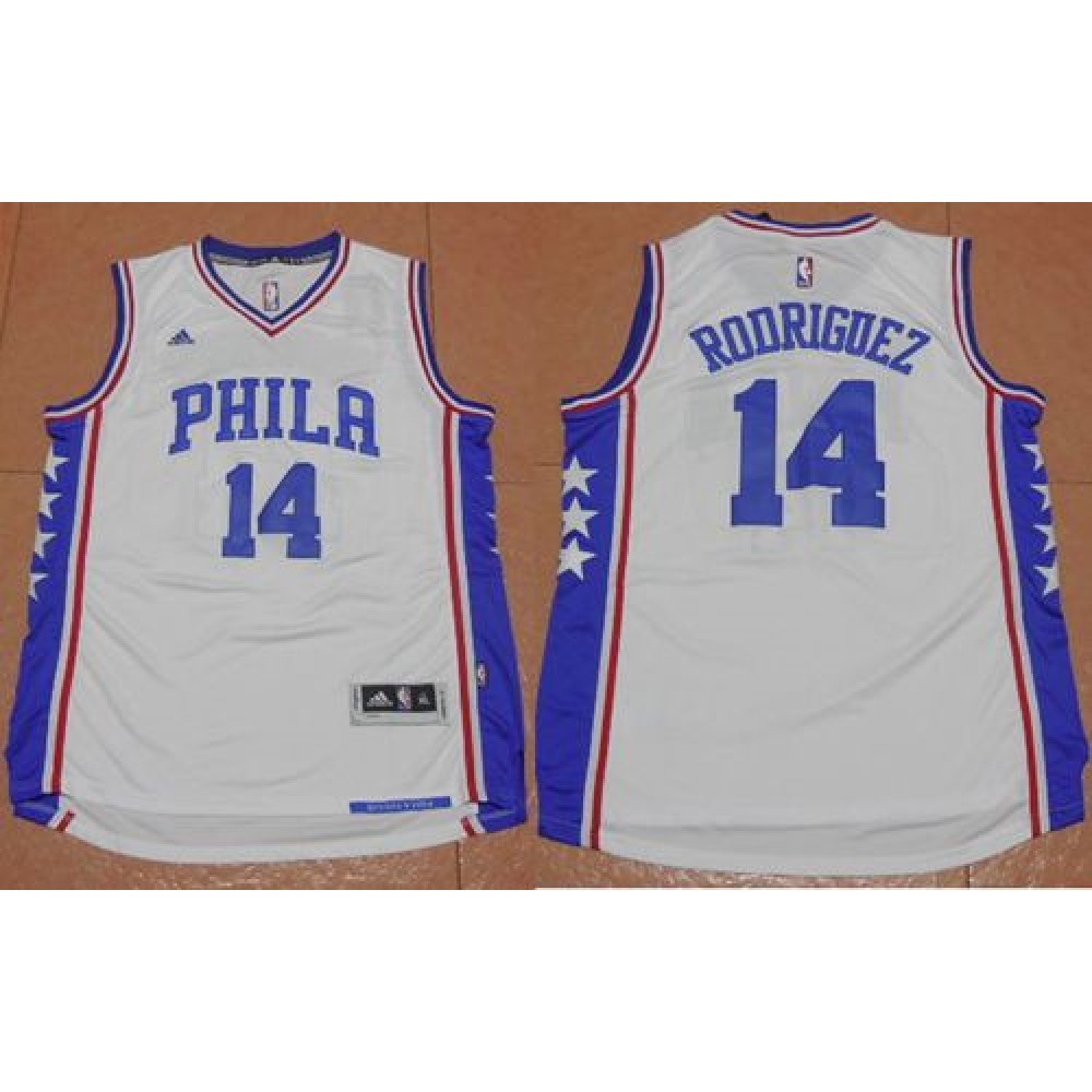 Fan Favorite Professional Men's PHI #14 Sergio White Basketball Jersey
