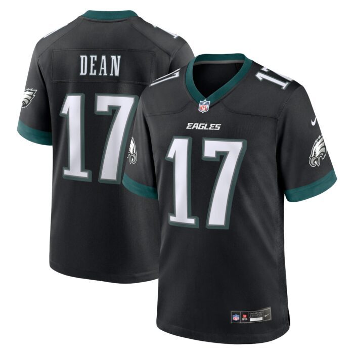 Men's Philadelphia Eagles Nakobe Dean Nike Black Alternate...