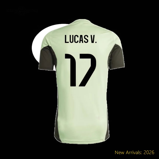 2025-2026 Real Madrid Training Tee (Almost Lime) - Kids (Lucas V. 17)